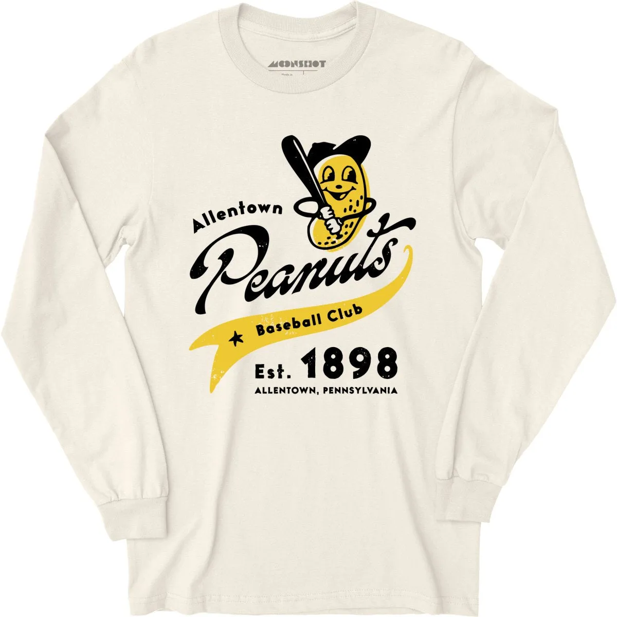 Allentown Peanuts - Pennsylvania - Vintage Defunct Baseball Teams - Long Sleeve T-Shirt