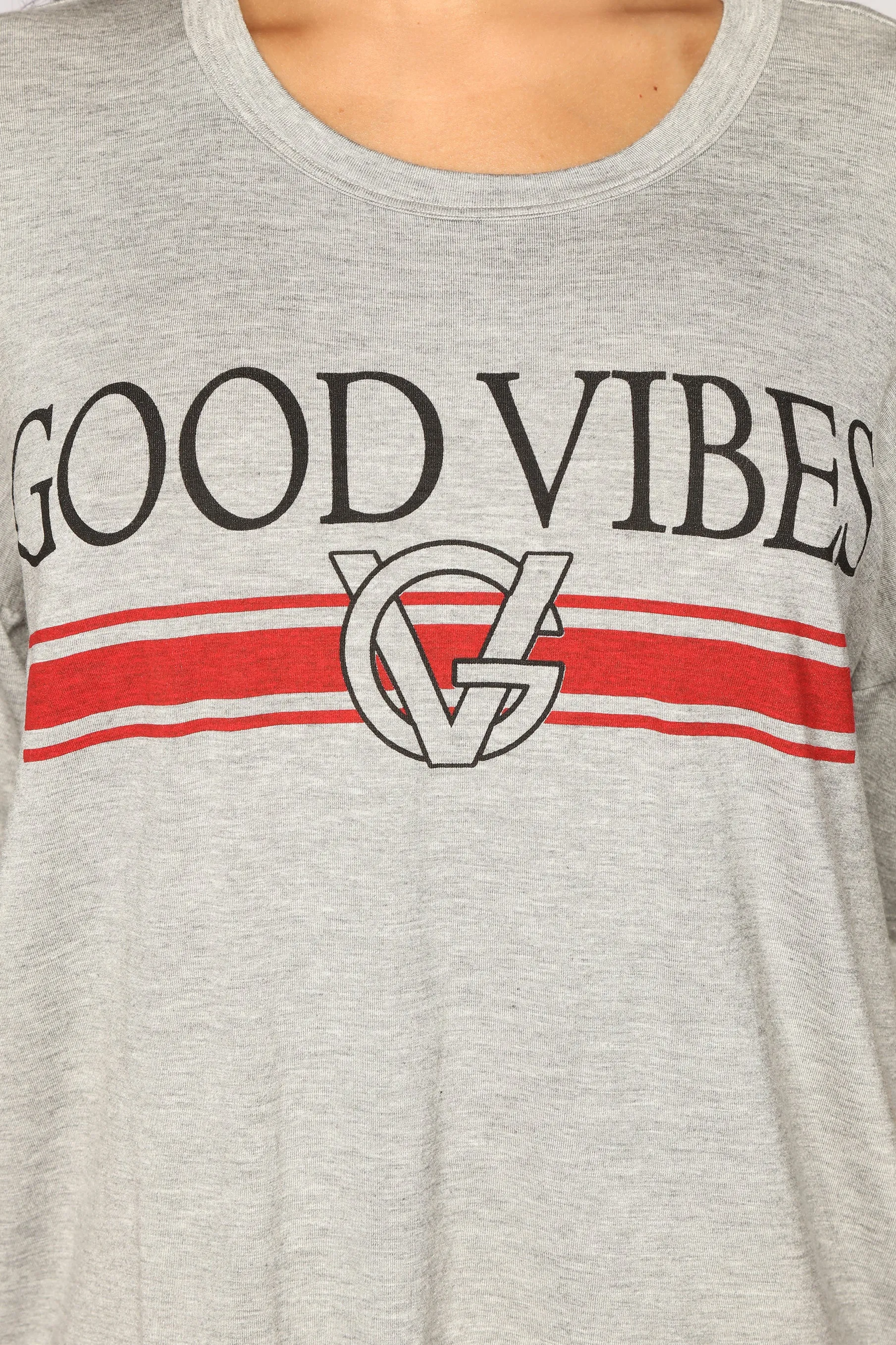 Always Good Vibes Tee - Grey