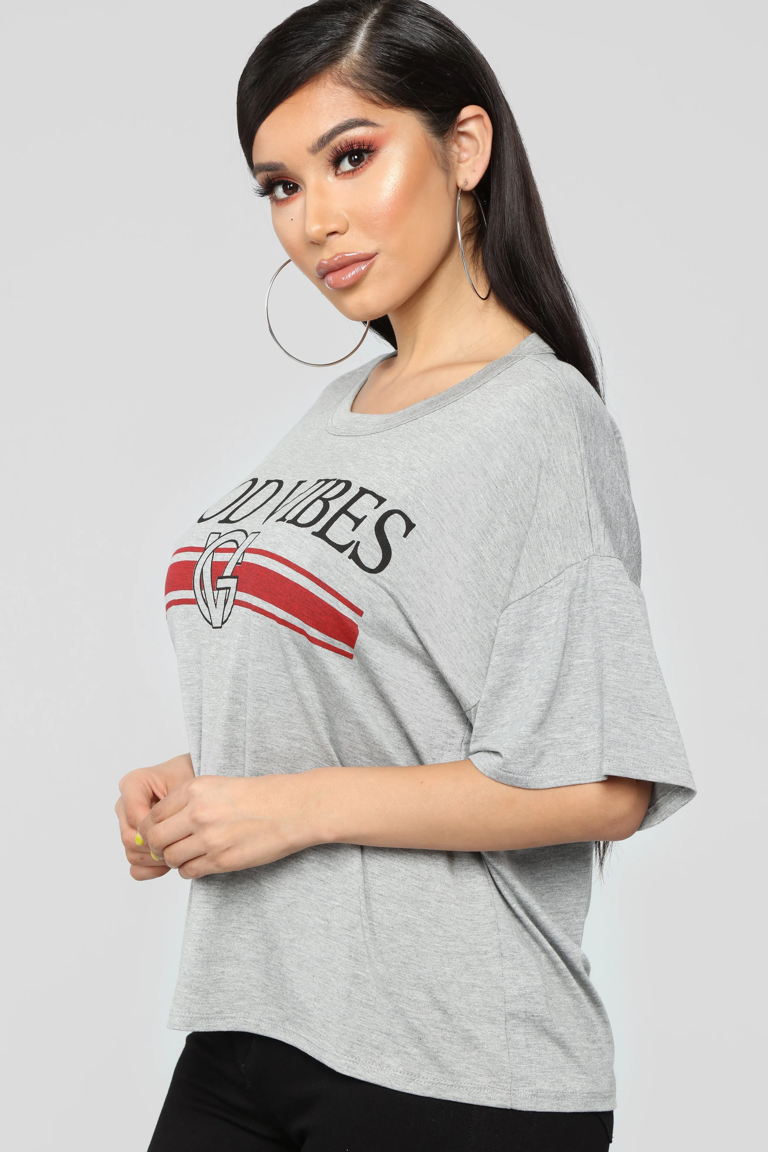 Always Good Vibes Tee - Grey
