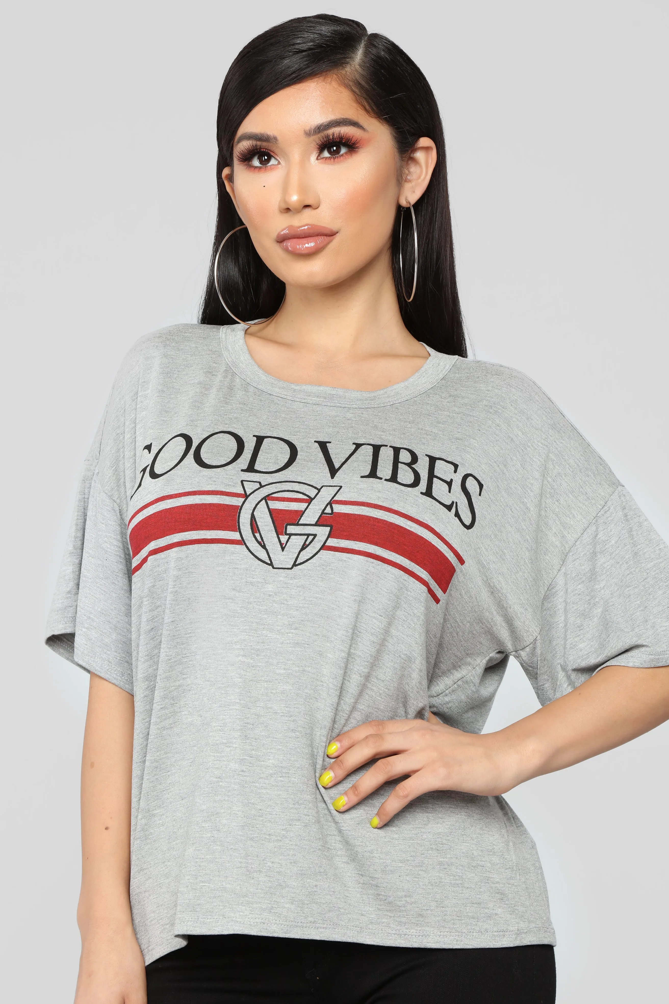 Always Good Vibes Tee - Grey