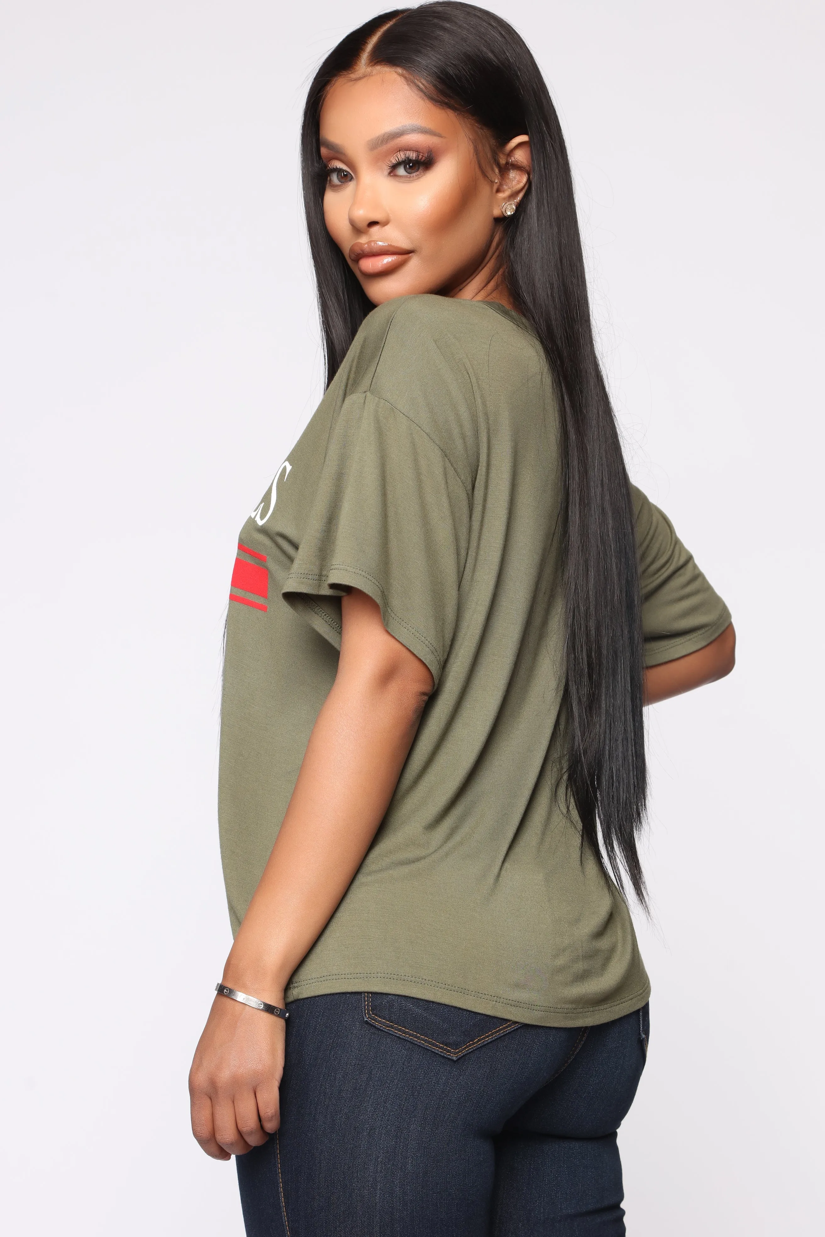 Always Good Vibes Tee - Olive