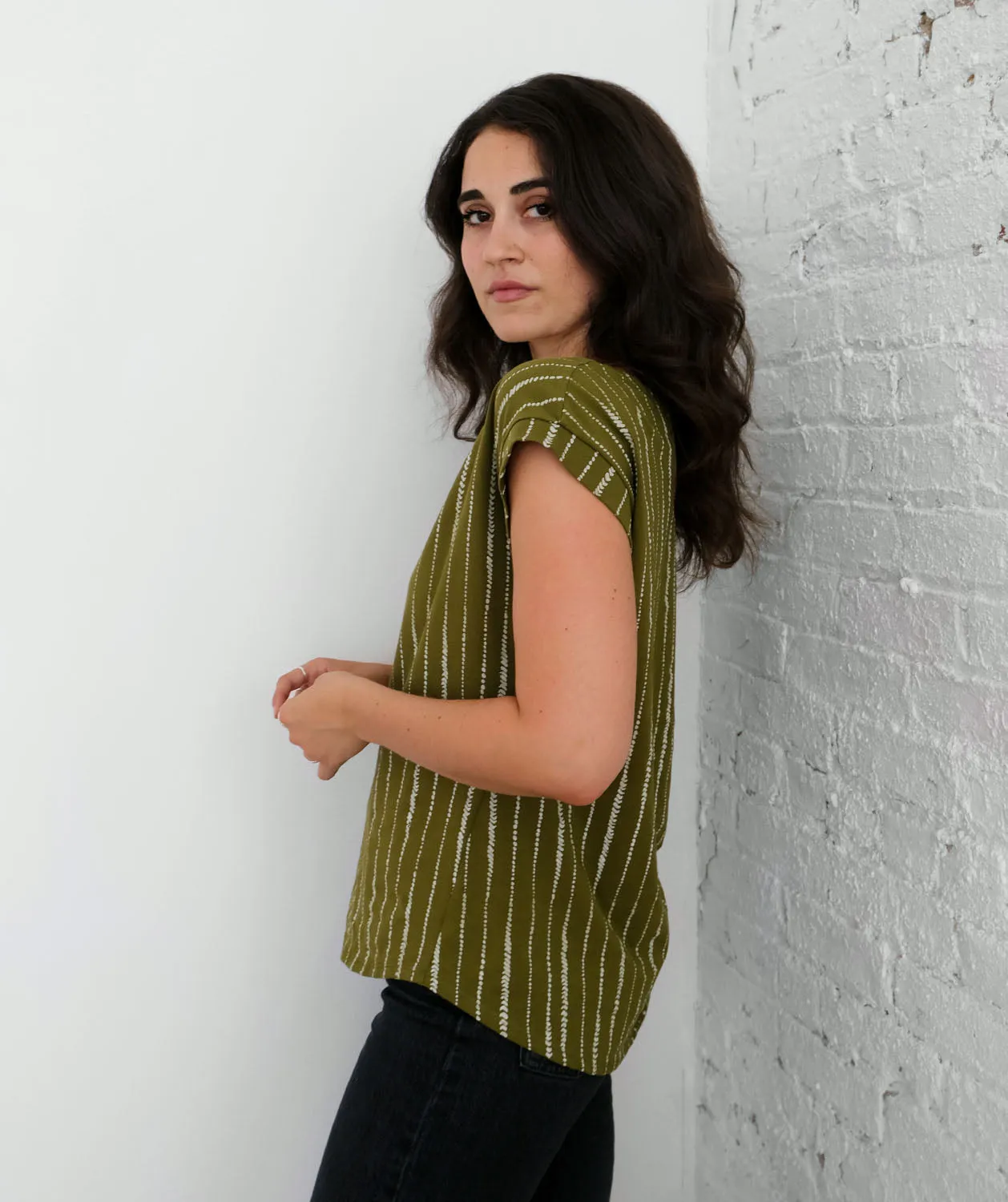 CEZANNE printed tee in Rainforest