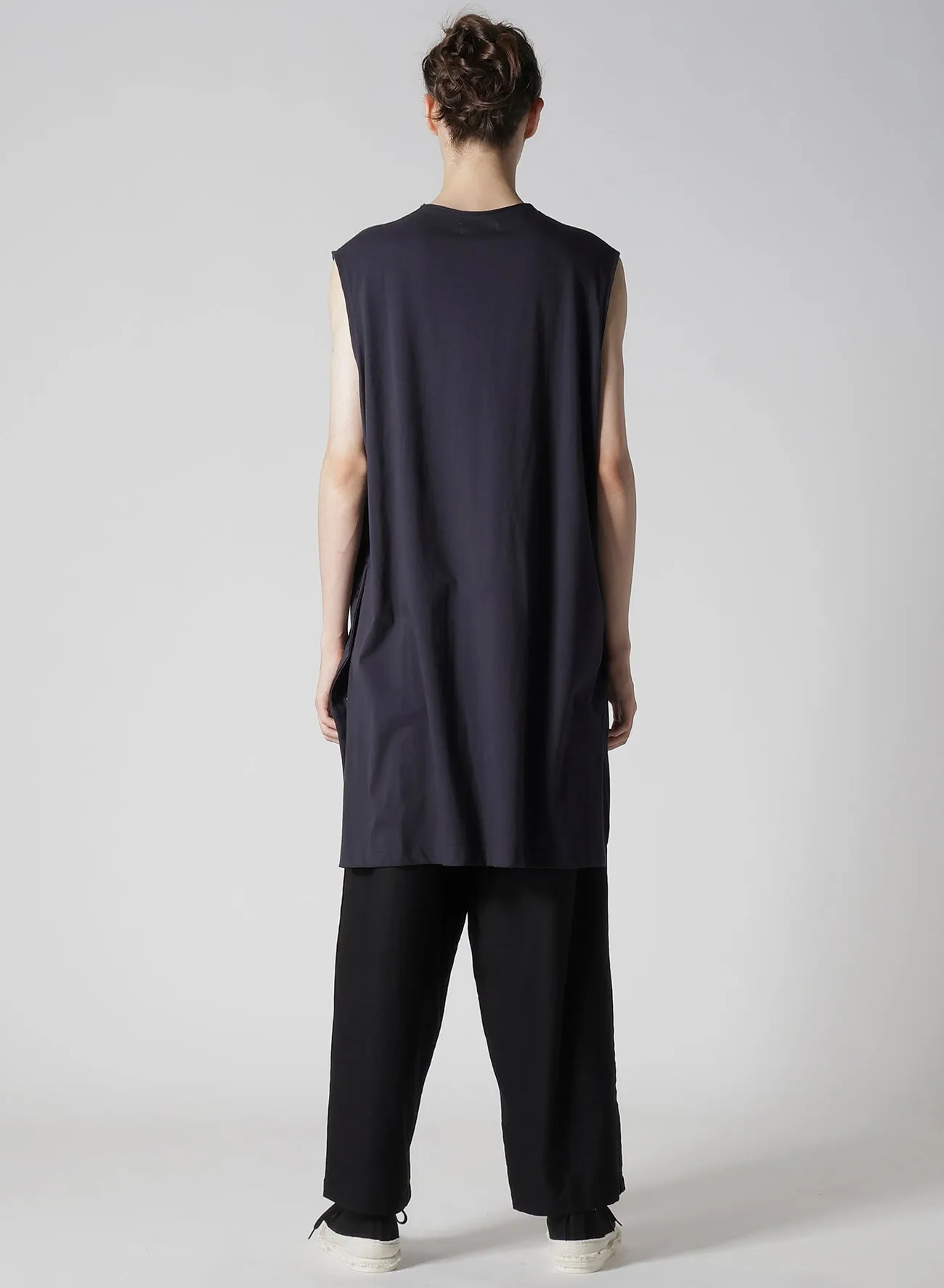 COMBED SINGLE JERSEY SINGLE BUTTON TANK TOP