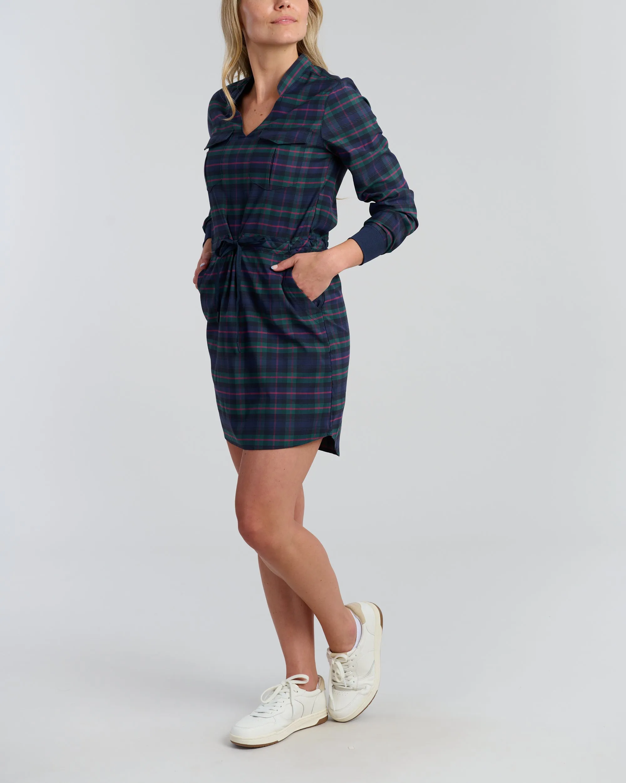 Dark Tartan Women's Driver Dress