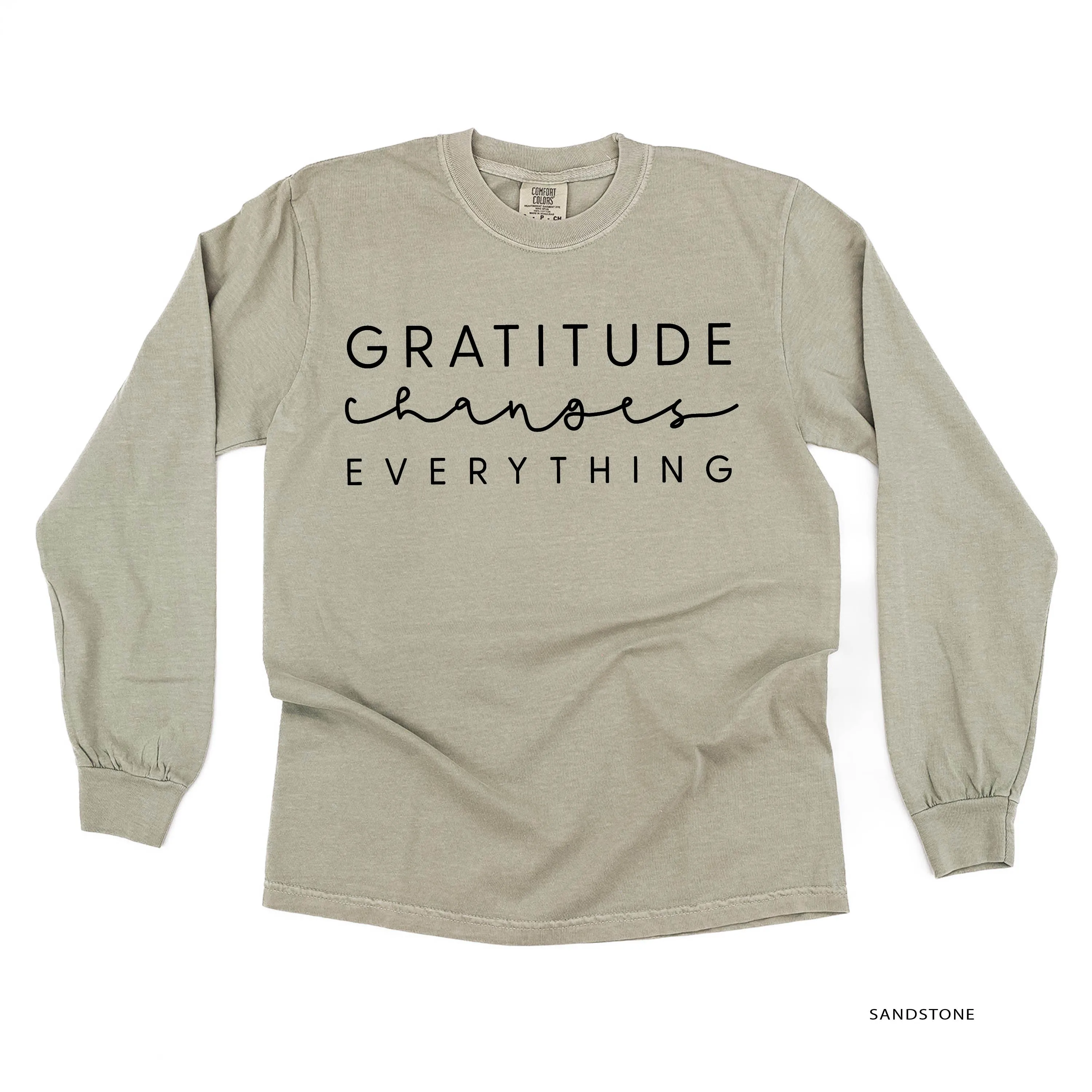 Gratitude Changes Everything - LONG SLEEVE COMFORT COLORS TEE