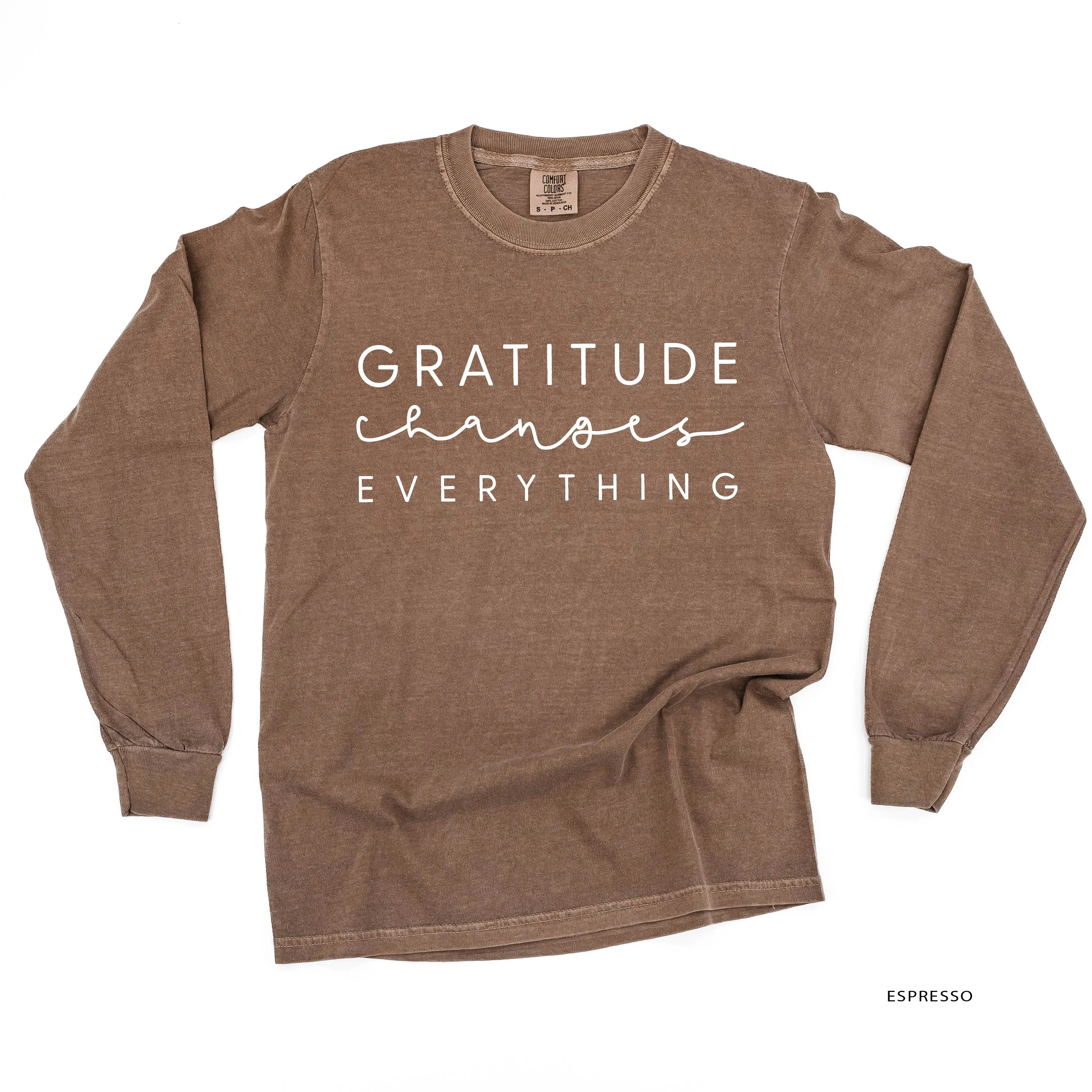 Gratitude Changes Everything - LONG SLEEVE COMFORT COLORS TEE