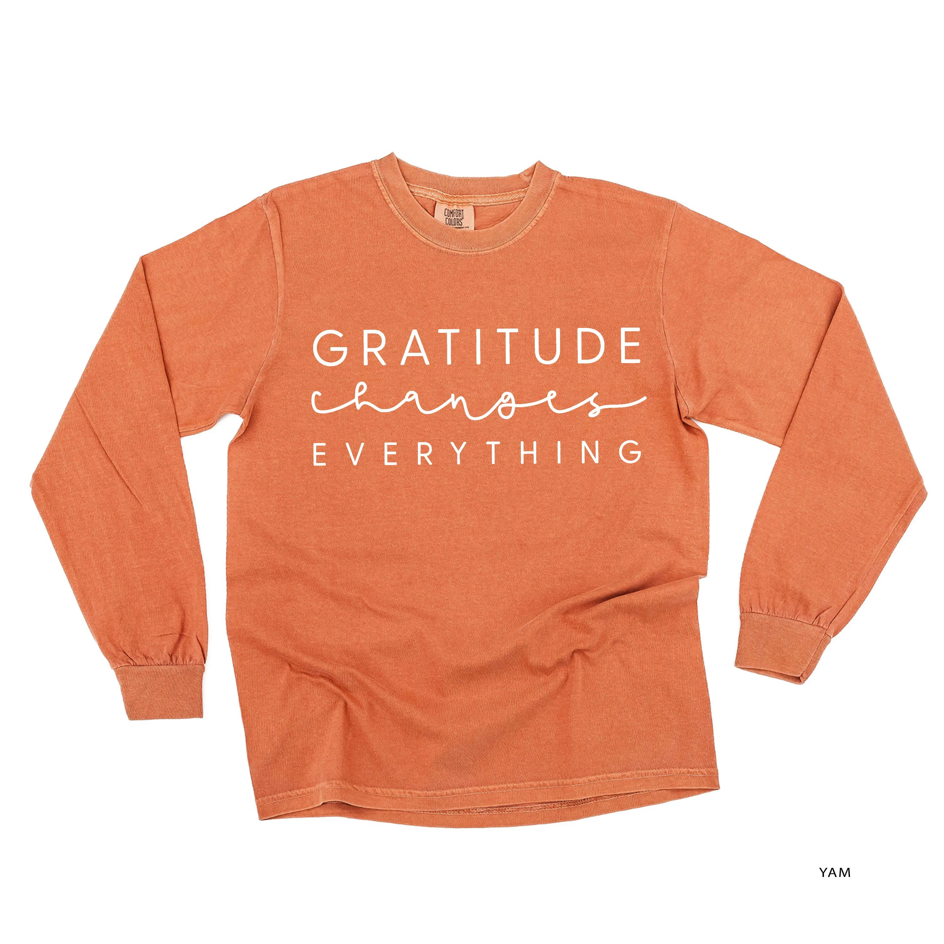 Gratitude Changes Everything - LONG SLEEVE COMFORT COLORS TEE