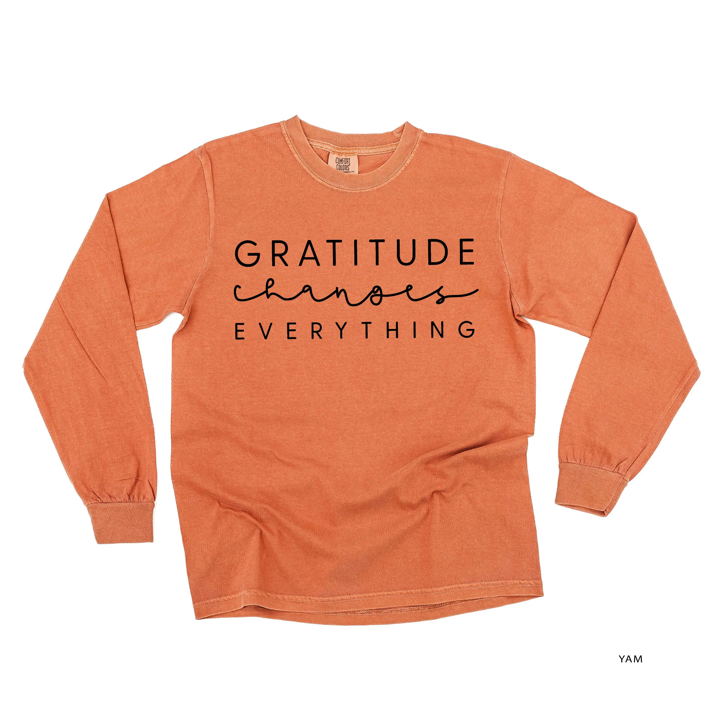Gratitude Changes Everything - LONG SLEEVE COMFORT COLORS TEE