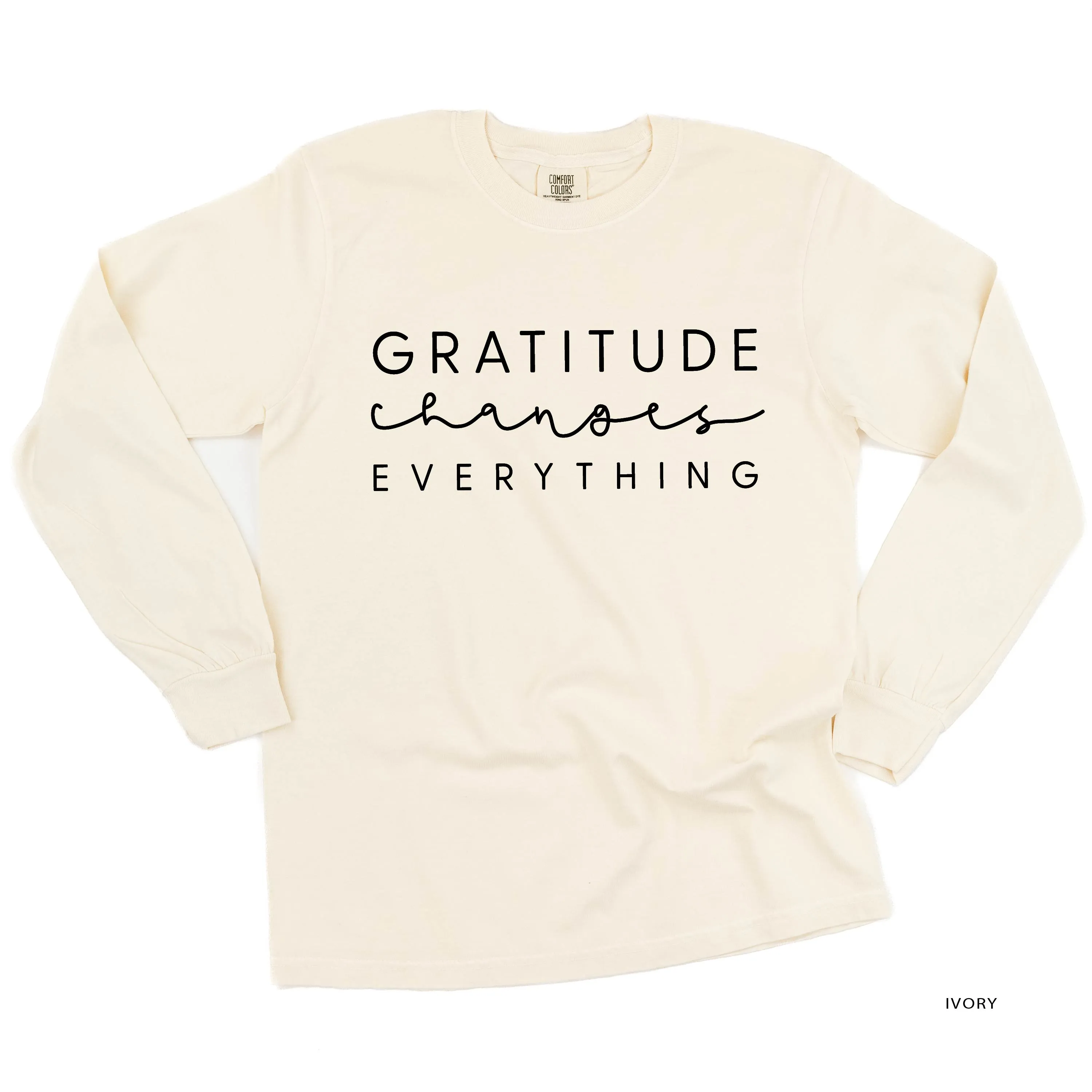 Gratitude Changes Everything - LONG SLEEVE COMFORT COLORS TEE