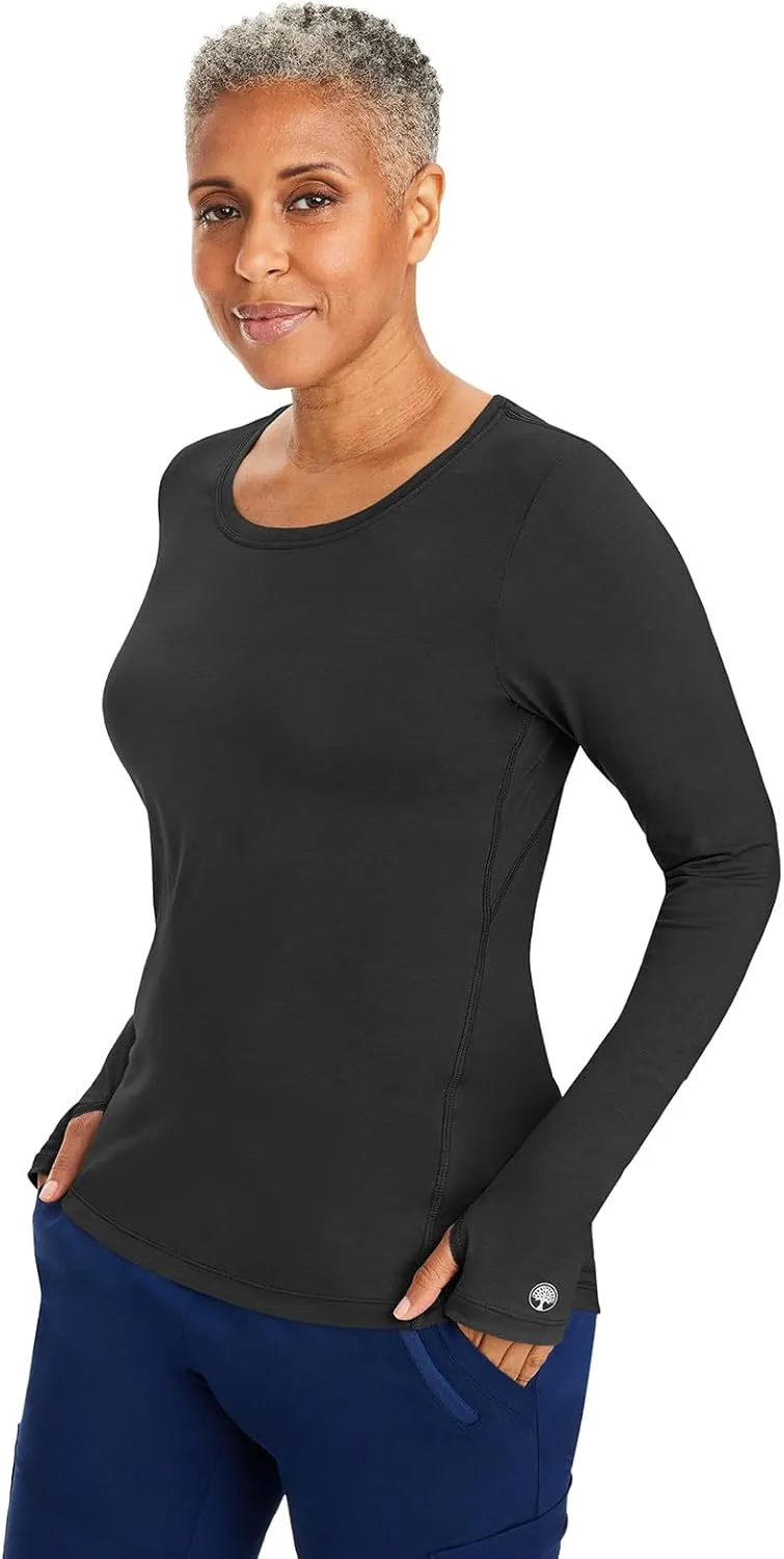 Healing Hands Mackenzie Women's Underscrub, Long Sleeve Tee with Thumbholes, Modern Fit Undershirt- 5051