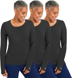 Healing Hands Mackenzie Women's Underscrub, Long Sleeve Tee with Thumbholes, Modern Fit Undershirt- 5051