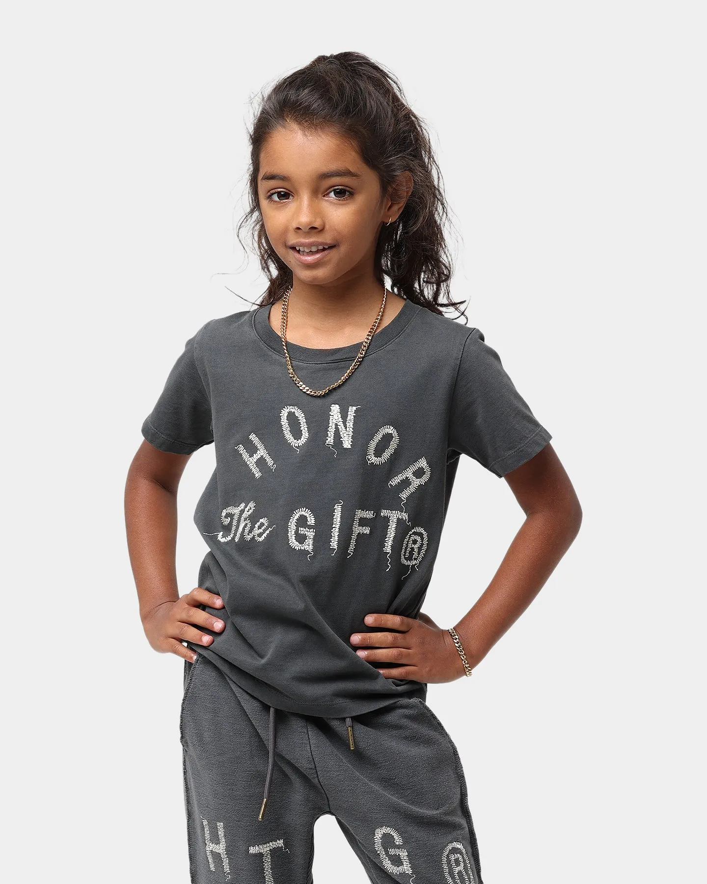 Honor The Gift Kids' Holiday Weathered T-Shirt Black