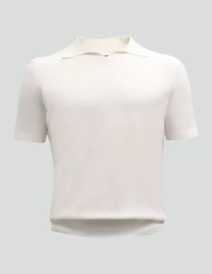 Johnny Collar Cotton Polo | Cream