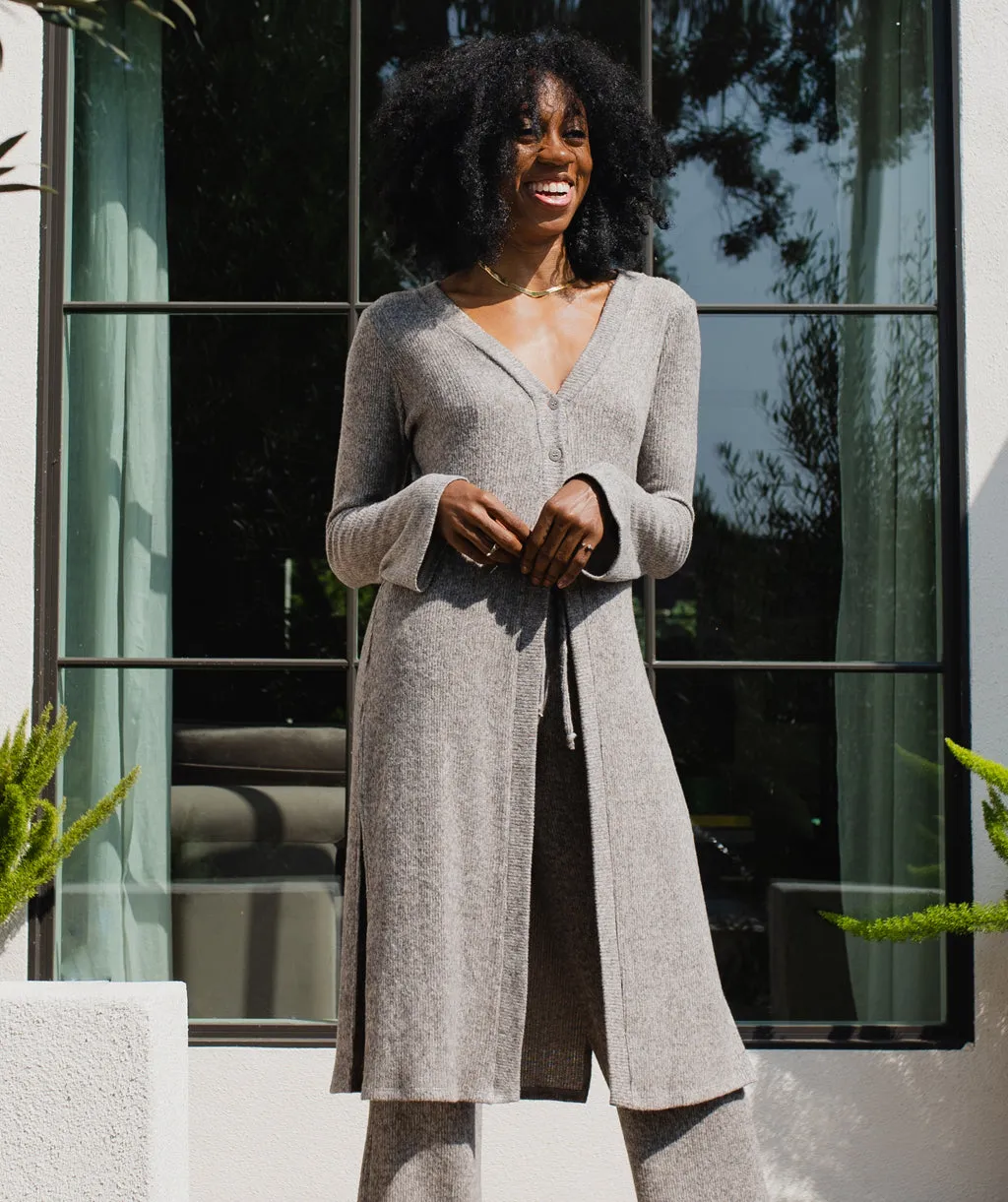 MALIBU cardigan in Heather Grey