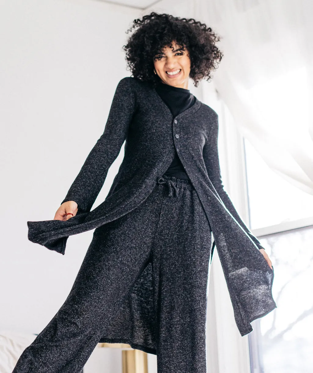 MALIBU sweater cardigan in Black