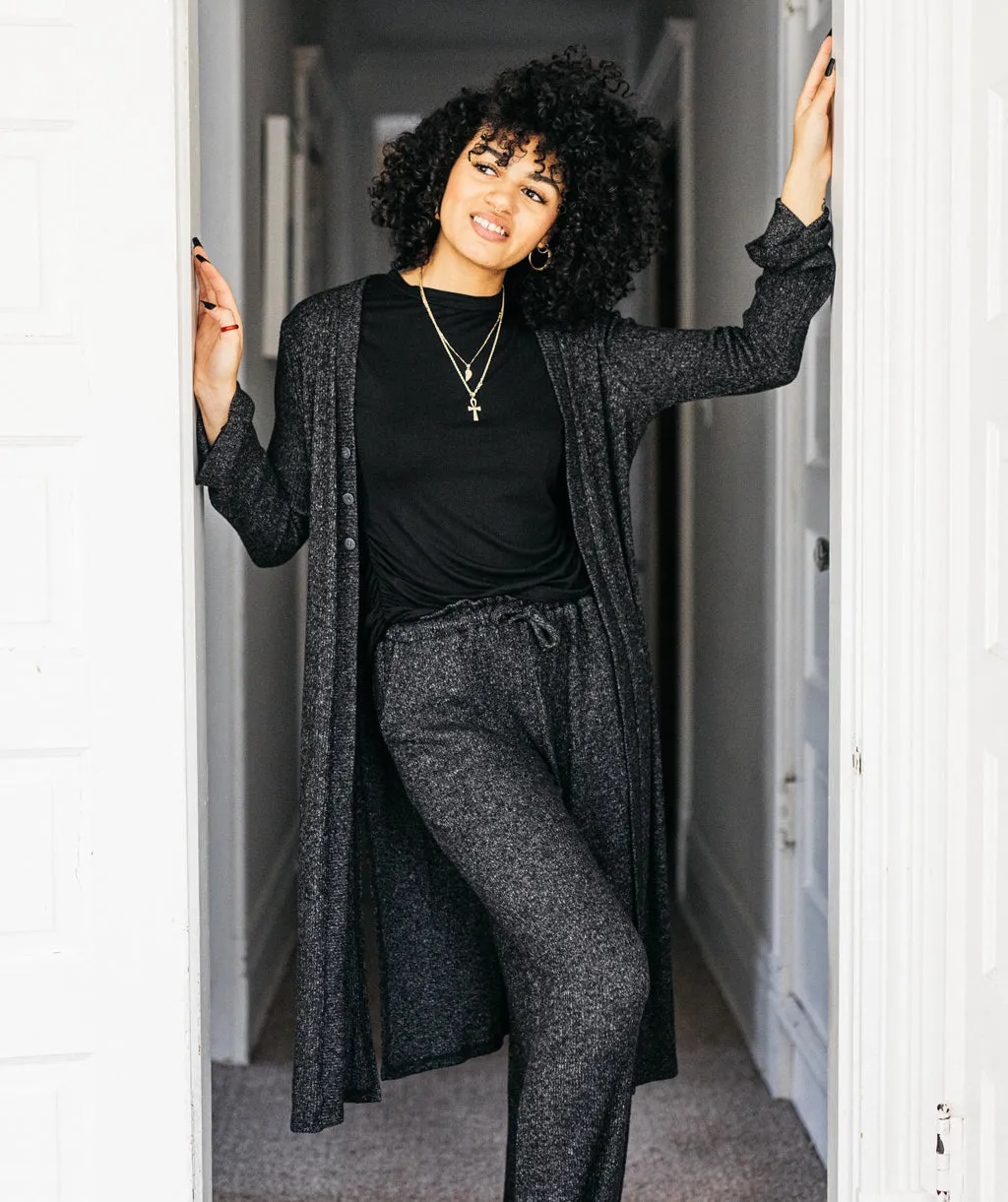 MALIBU sweater cardigan in Black