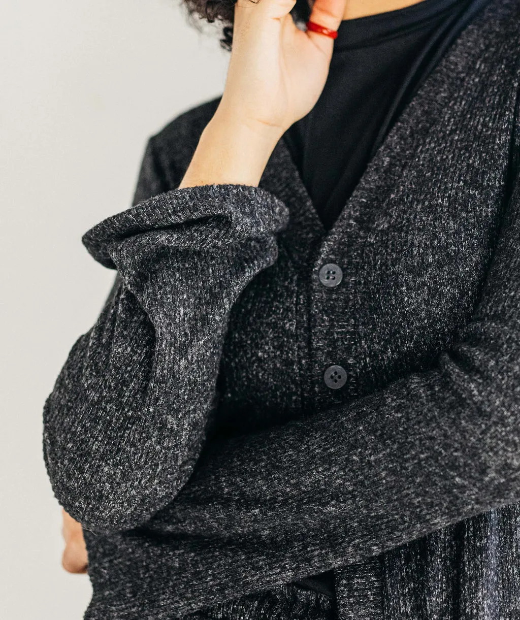 MALIBU sweater cardigan in Black