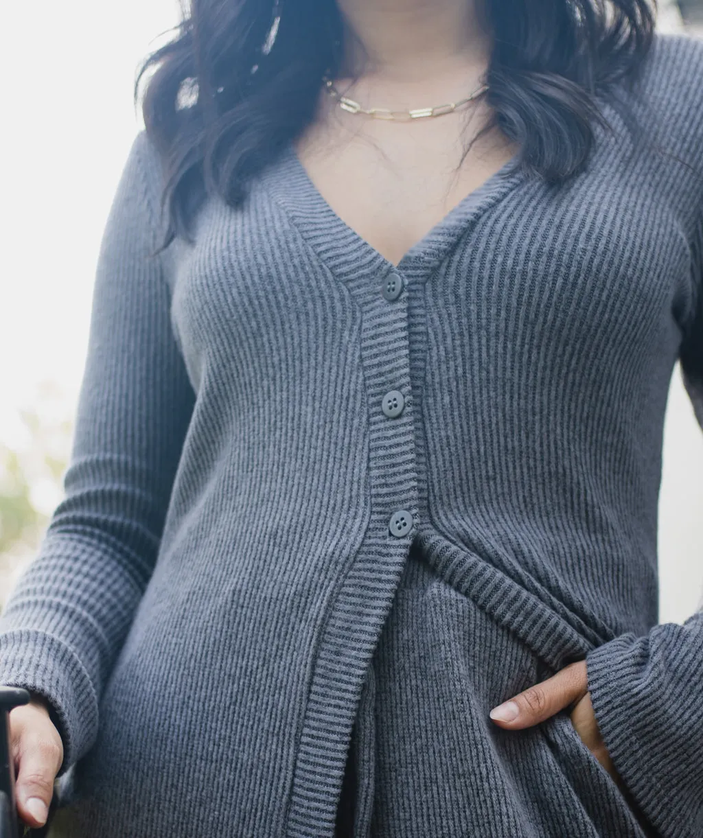 MALIBU sweater cardigan in Slate Grey