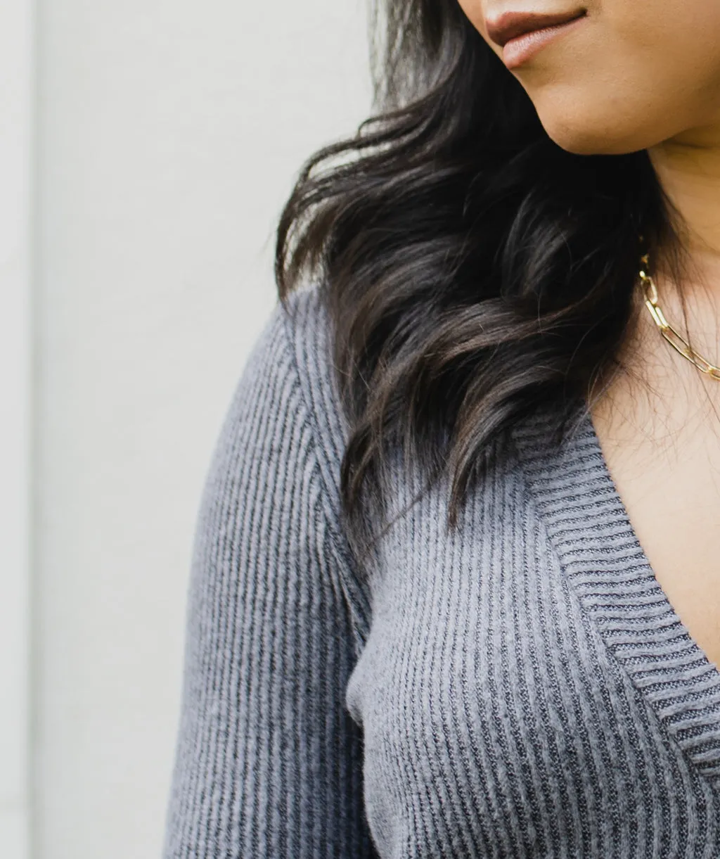 MALIBU sweater cardigan in Slate Grey