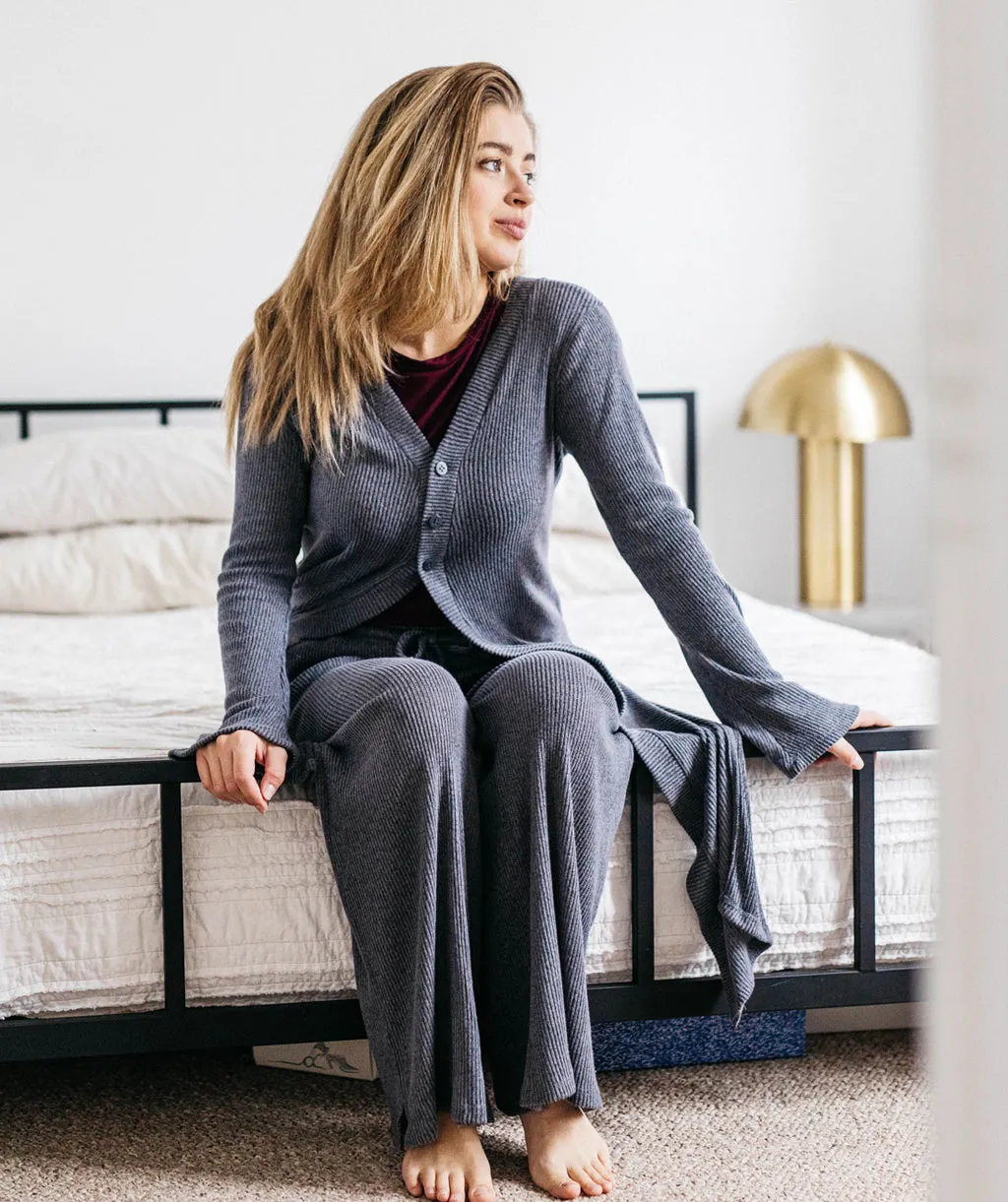MALIBU sweater cardigan in Slate Grey