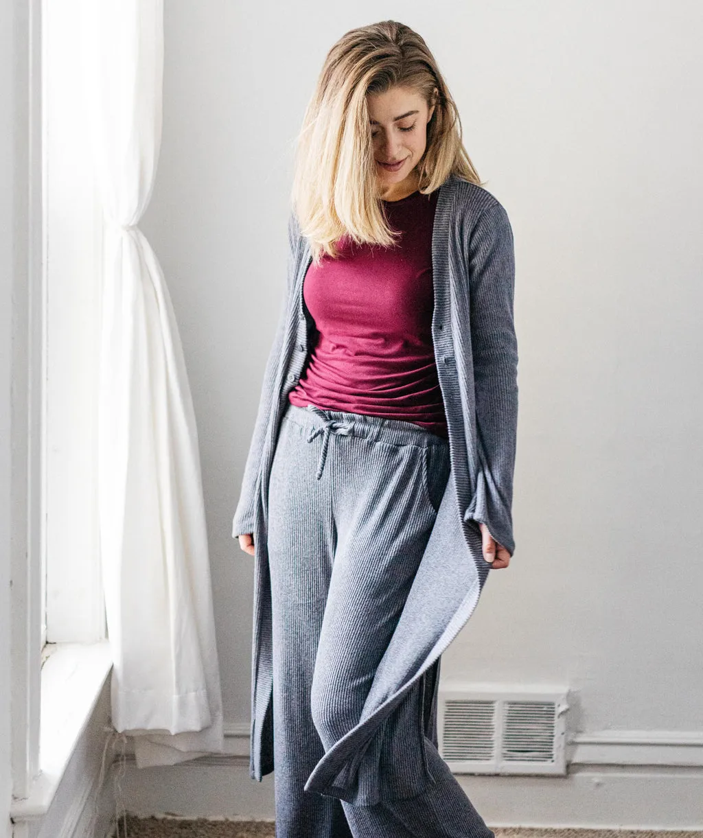 MALIBU sweater cardigan in Slate Grey