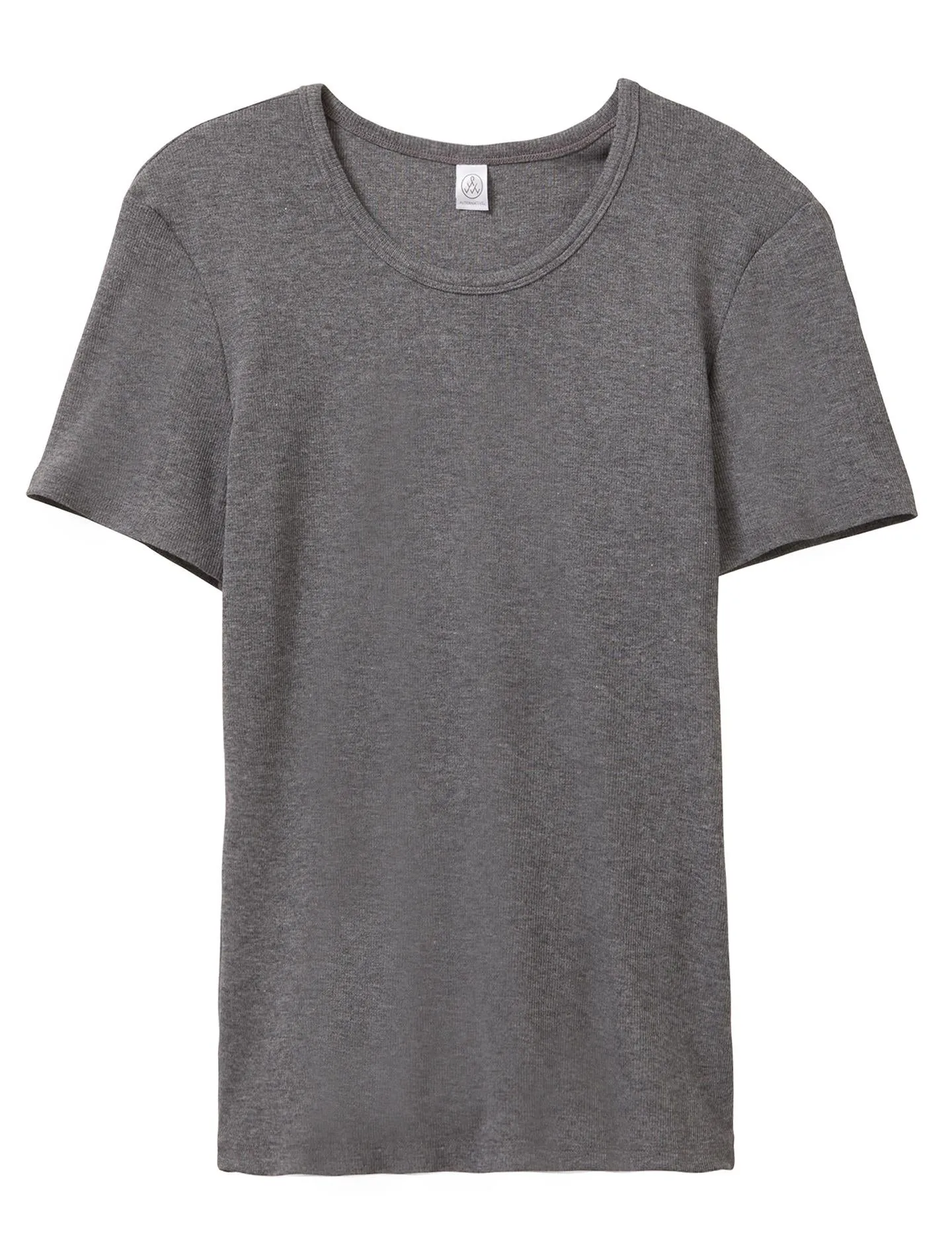 Mia Slinky Rib Crew T-Shirt (Ash Heather)