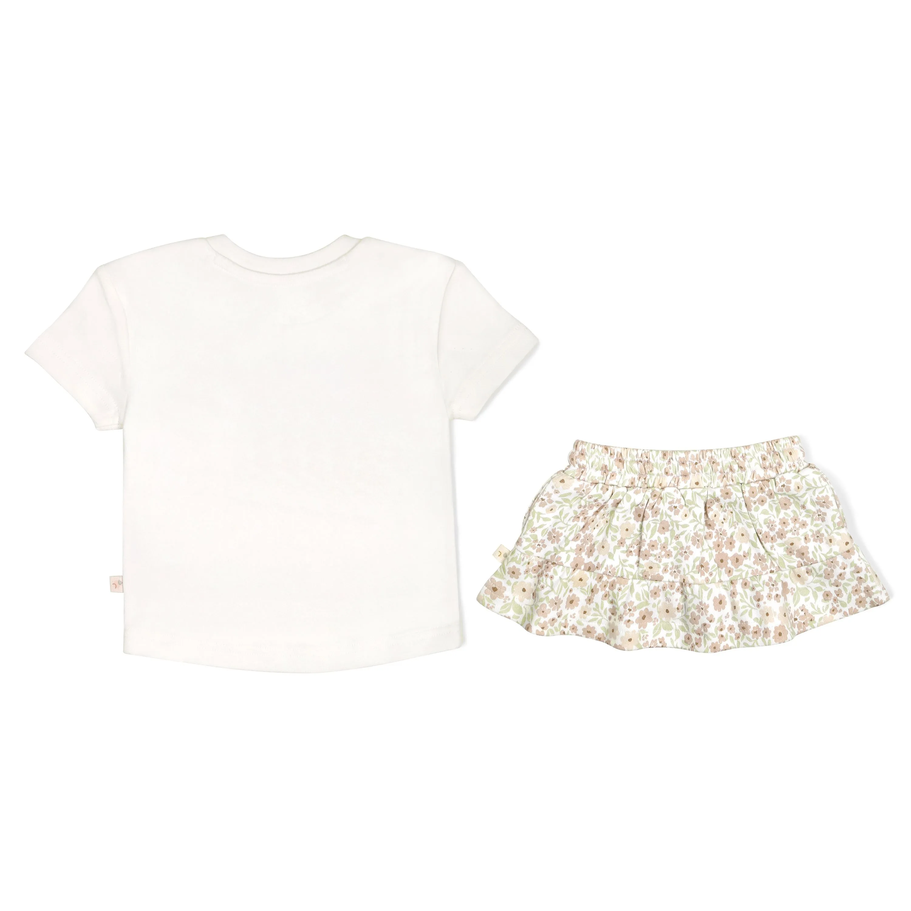 Organic Girls Tee and Skort Outfit | Summer Floral