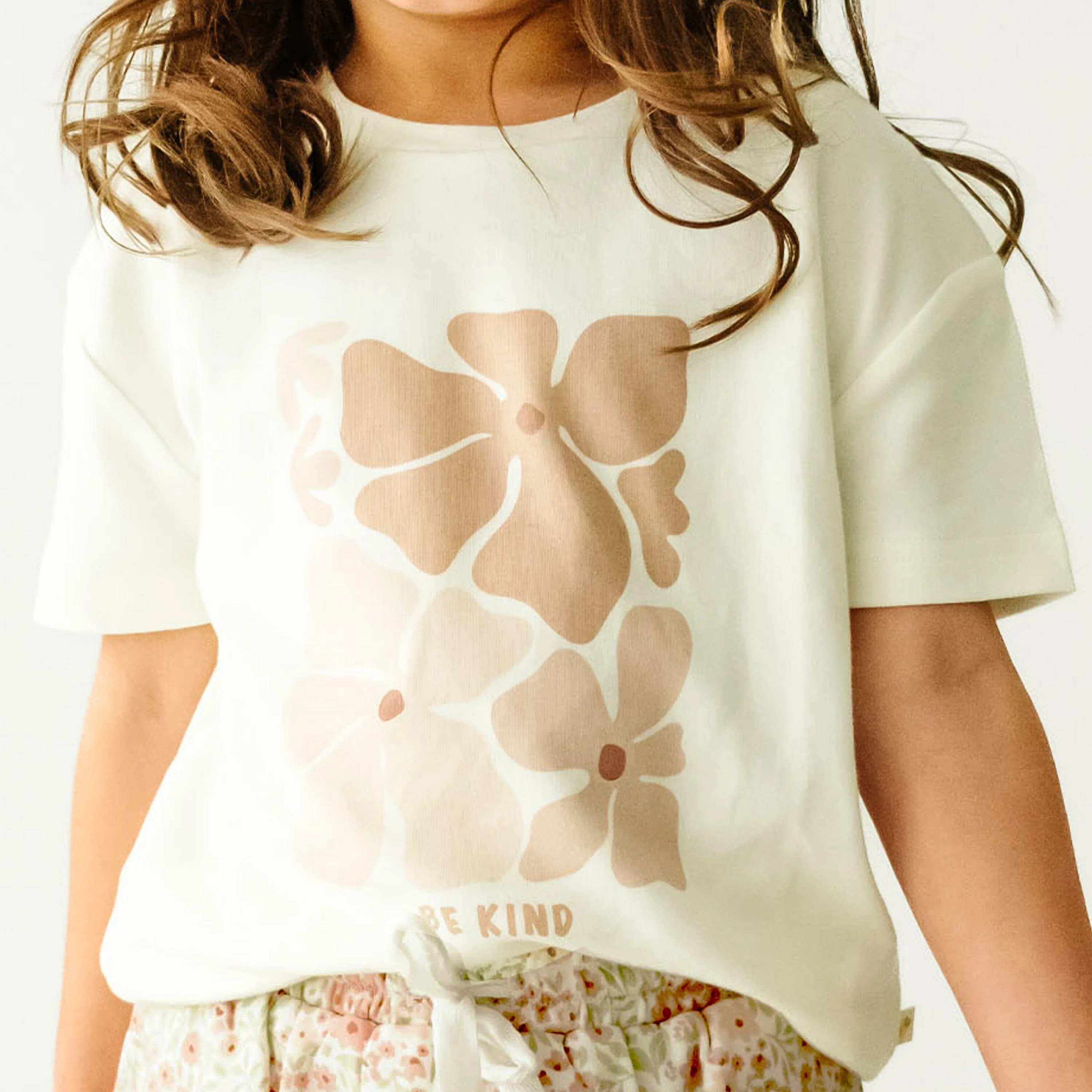 Organic Girls Tee and Skort Outfit | Summer Floral