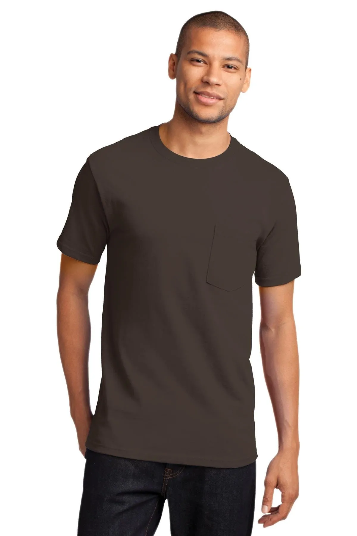 Port & Company TALL Heavyweight Cotton Pocket Tee Shirt
