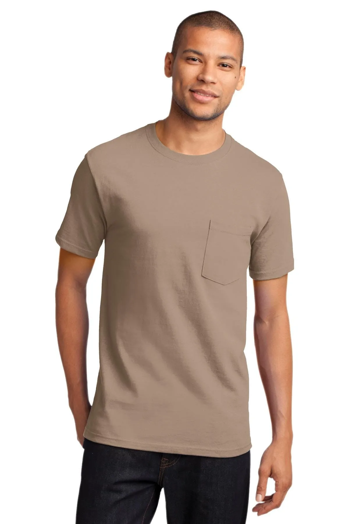 Port & Company TALL Heavyweight Cotton Pocket Tee Shirt