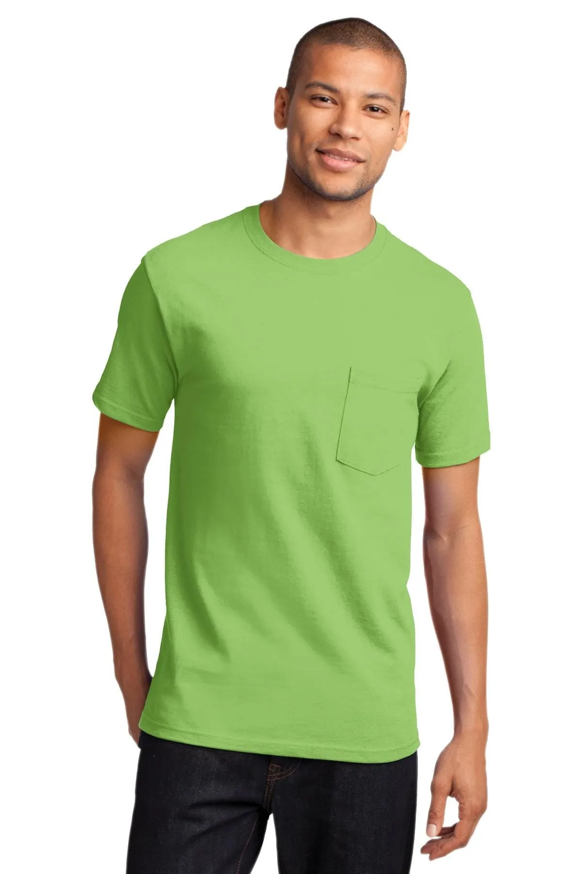 Port & Company TALL Heavyweight Cotton Pocket Tee Shirt
