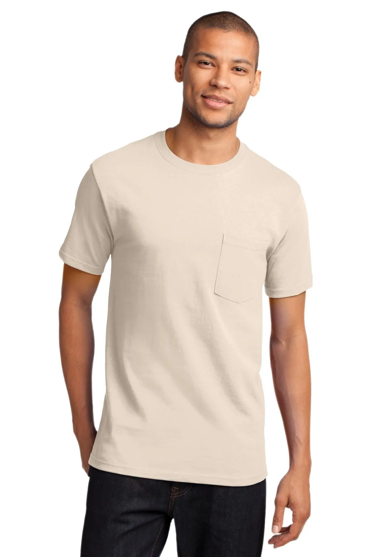 Port & Company TALL Heavyweight Cotton Pocket Tee Shirt