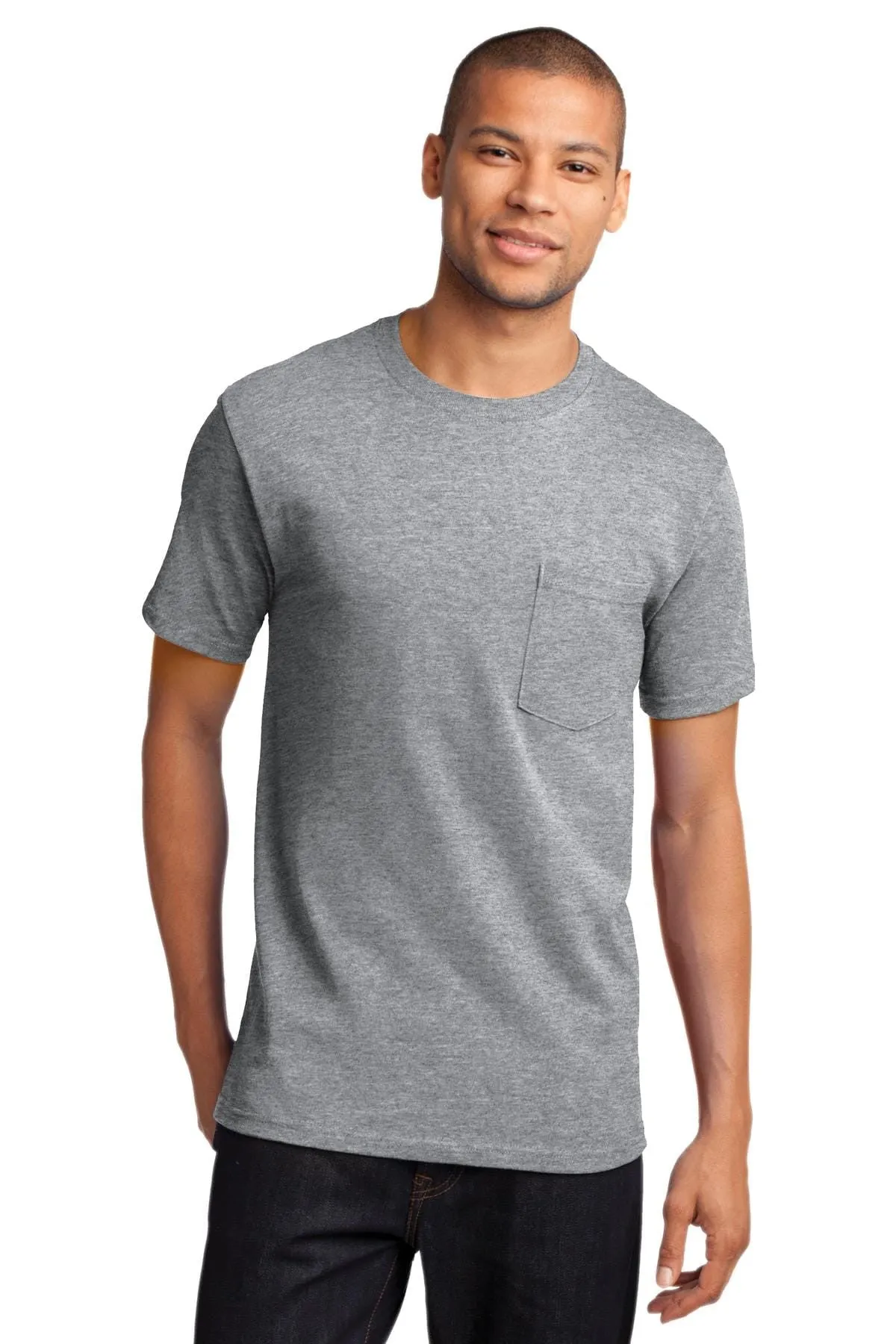 Port & Company TALL Heavyweight Cotton Pocket Tee Shirt