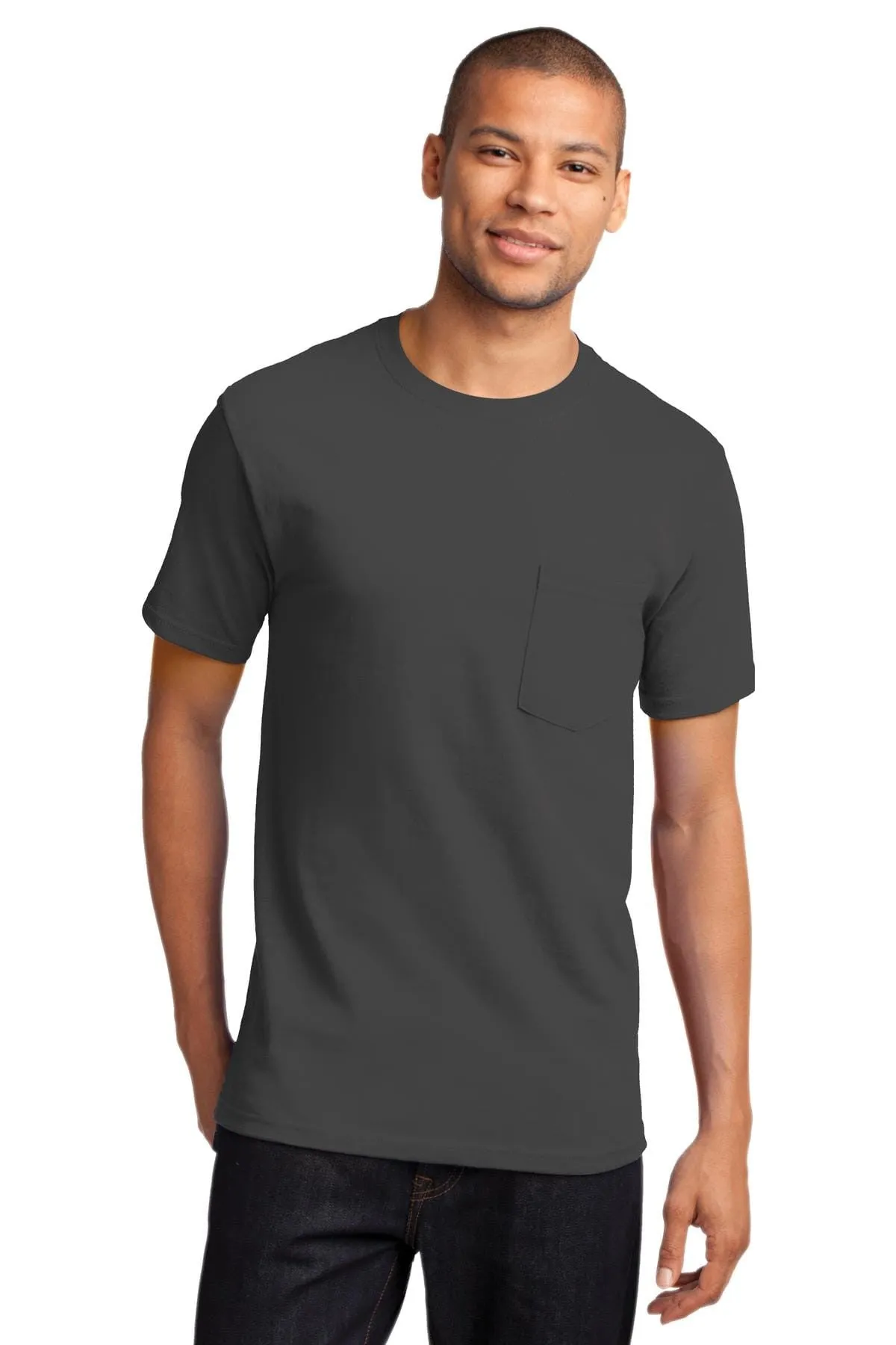 Port & Company TALL Heavyweight Cotton Pocket Tee Shirt