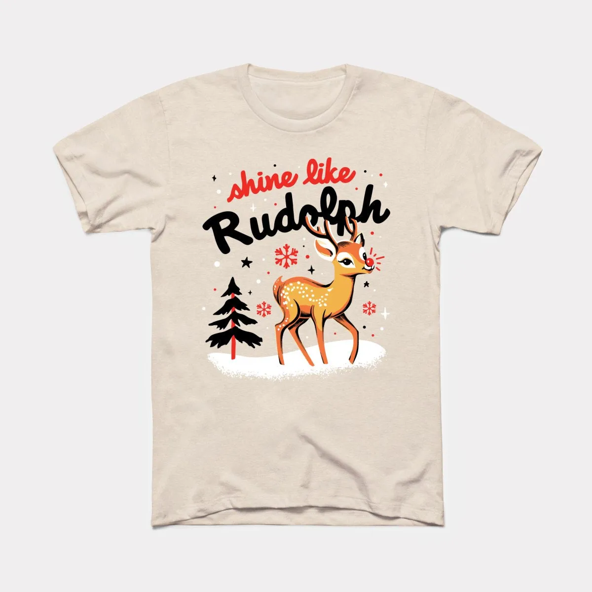 Shine Like Rudolph Adult Unisex Tee