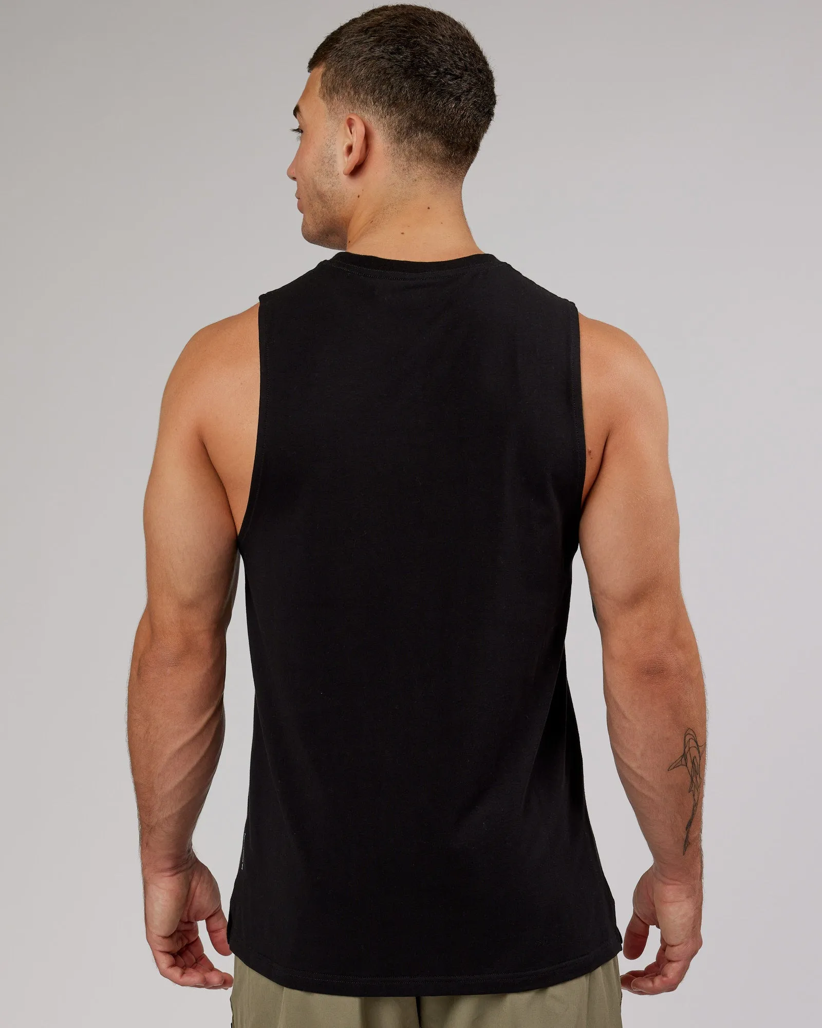 Strength FLXCotton Training Fit Tank - Black-White