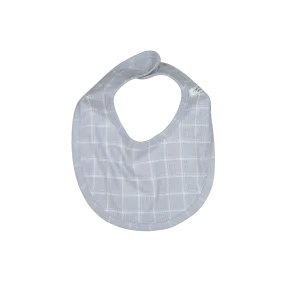 The Printed Bib - Blue Grid