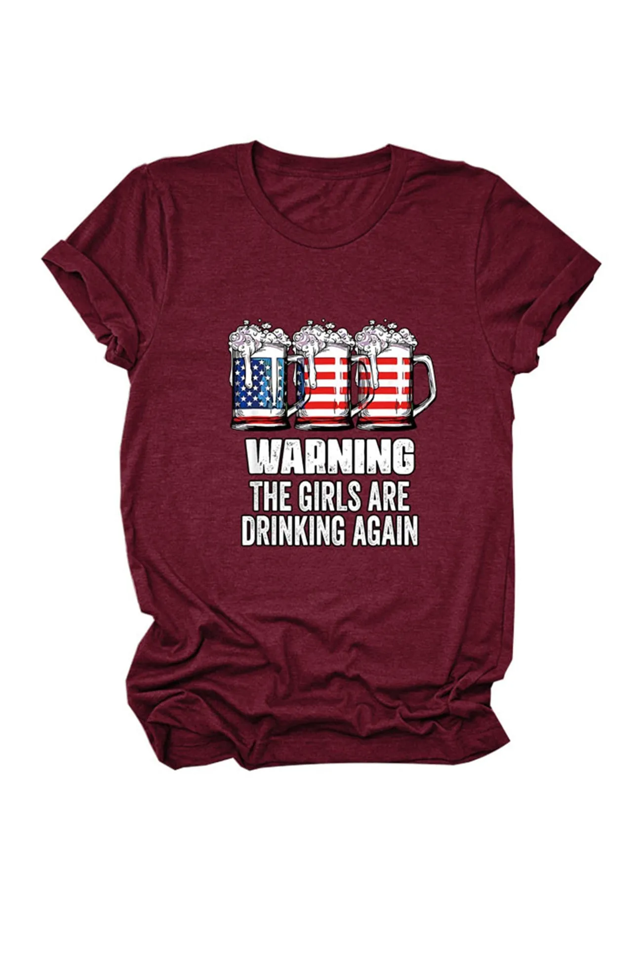Warning The Girls Are Printed  T-Shirt