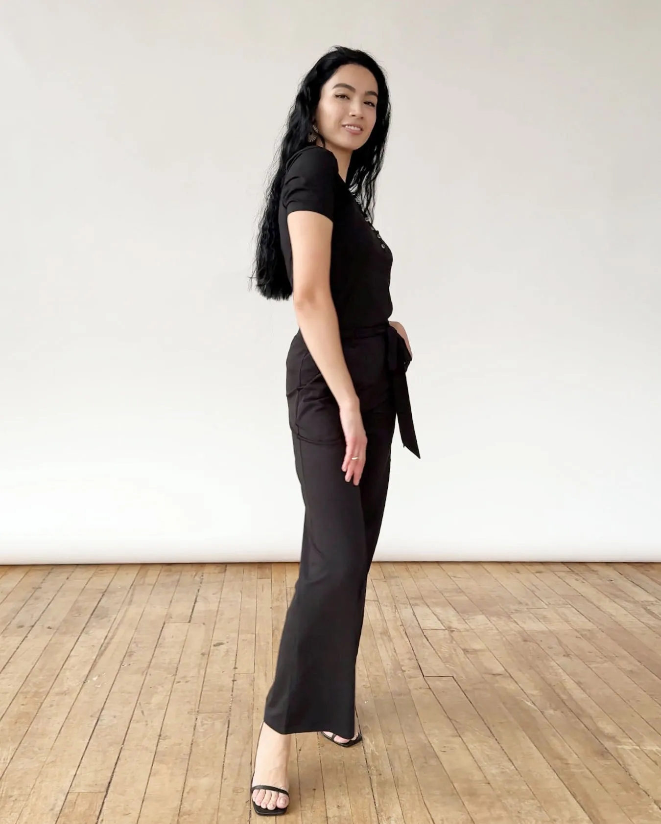 ZELLA high-waist pants in Black